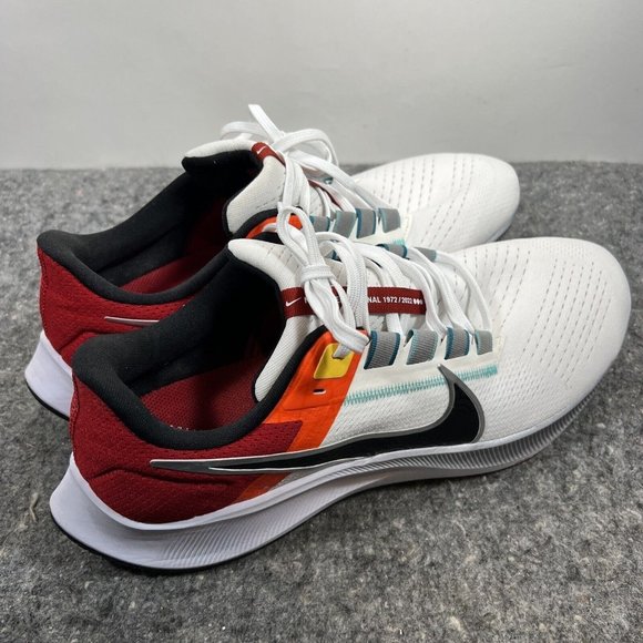 Nike Air Zoom Pegasus 38 - DQ4499 101 - Sail/Black-Red-Men's 13, UK12, EUR 47.5 - Picture 4 of 13